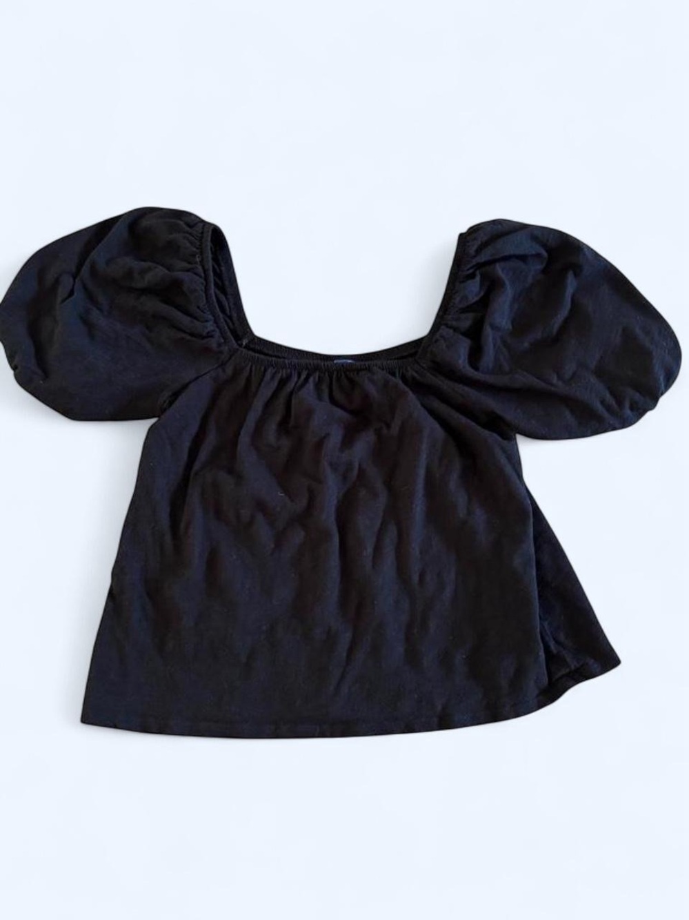 Old Navy Women’s Puff Sleeve Square Neck Top - Black